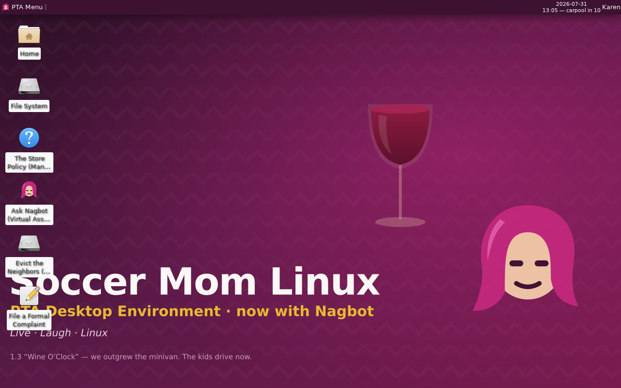 Screenshot of the PTA Desktop Environment